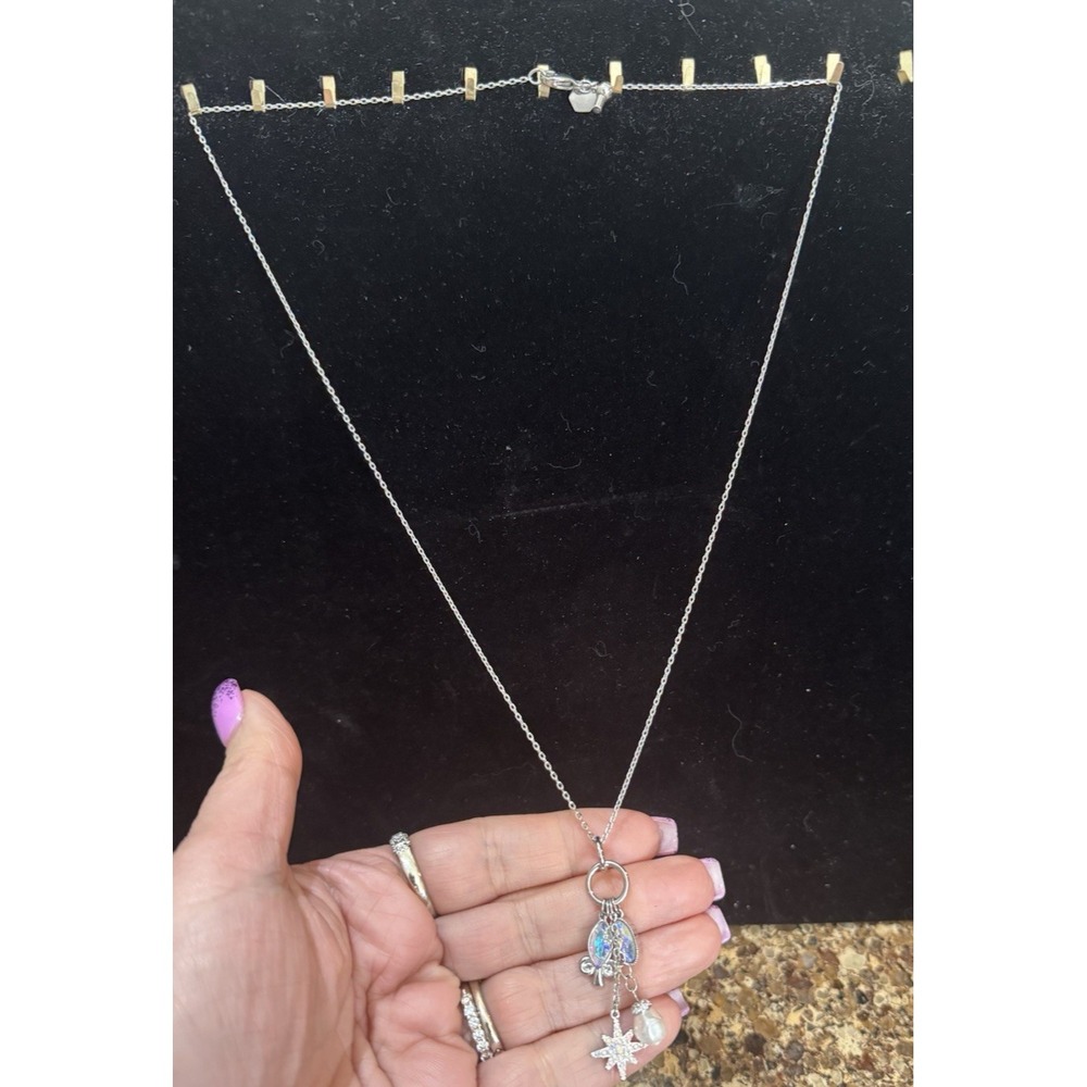 Touchstone Crystal Cosmic AB Swarovski Crystal Pendant 24" Adjustable Necklace